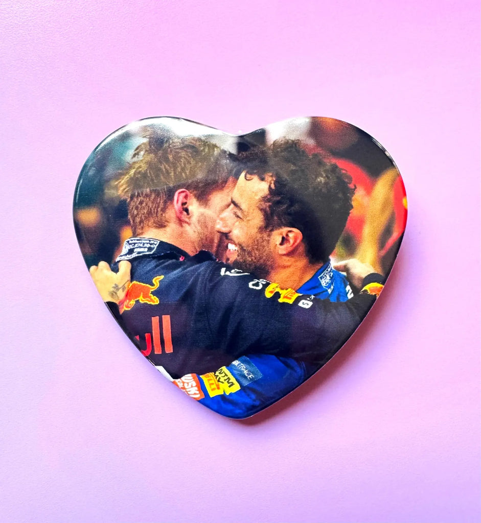 Formula 1 Retro Driver Heart Buttons