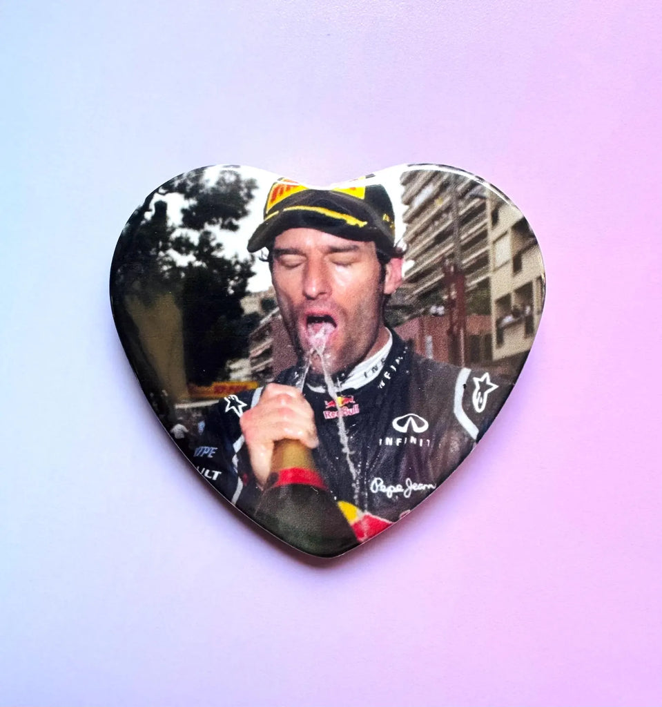 Formula 1 Retro Driver Heart Buttons