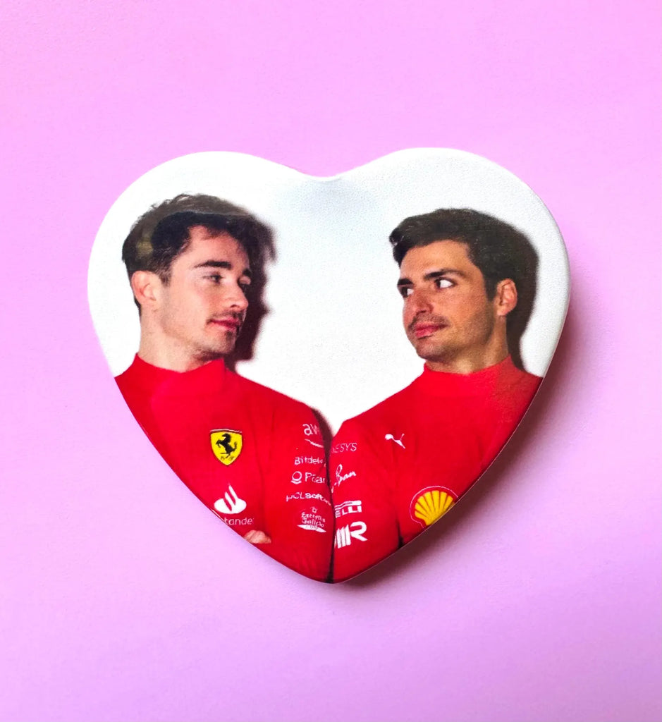 Formula 1 Retro Driver Heart Buttons