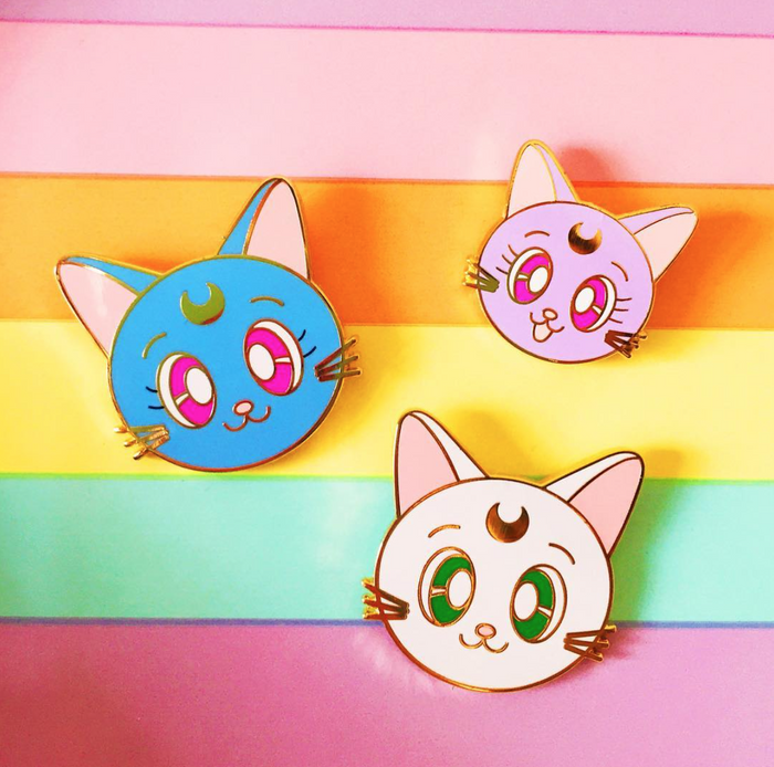 Moon Kitty family pin set!